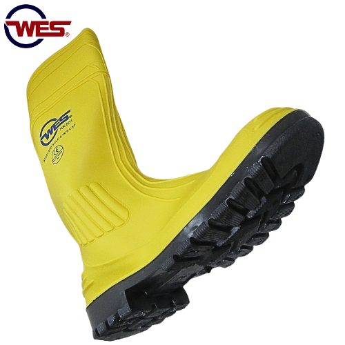 WES Yellow Safety Boots C/W Midsole and Toecap (Black Bottom)